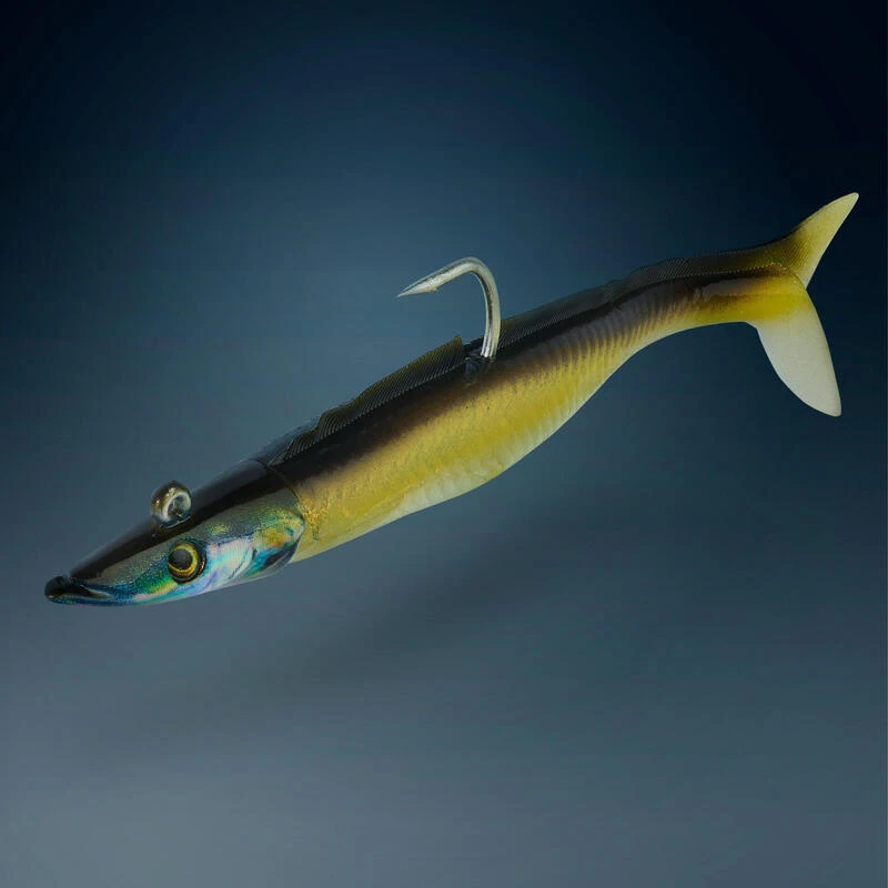 COMBO Leurres Souples Shad Lançon EELO 110 8gr AYU/BLEU â Image 9