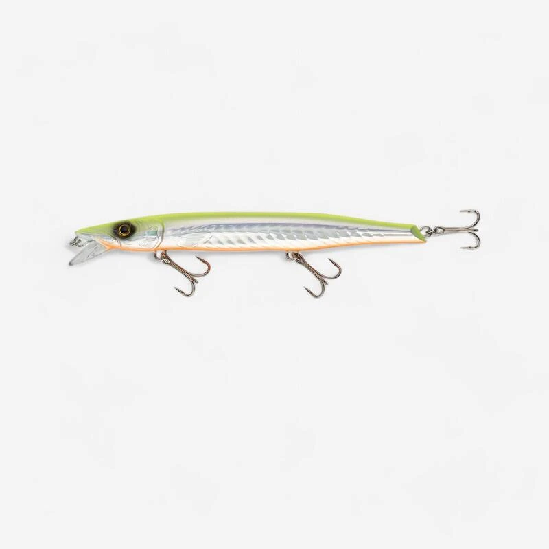Jerkbait PĂȘche Au Leurre En Mer JERKUDA 170F Blanc Fluo
