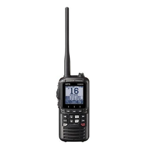 VHF Portable 6W étanche Flottante GPS, Grand écran, Noire